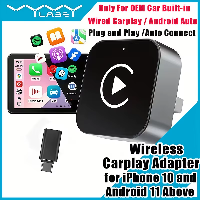 Phone Accessories Unique - محول كاربلاي لاسلكي 2 في 1