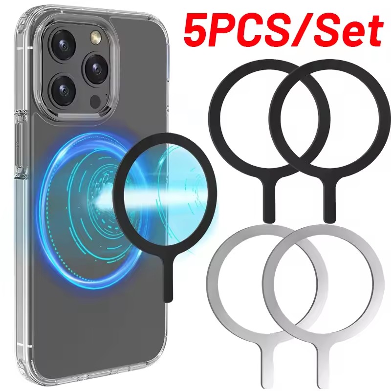 Phone Accessories Holder - 5-1 قطعة حلقة لاصقة لشحن ماج